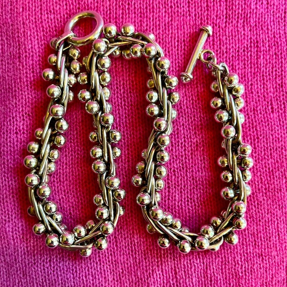 Sterling Silver Barbell Link Choker - Picture 13 of 16